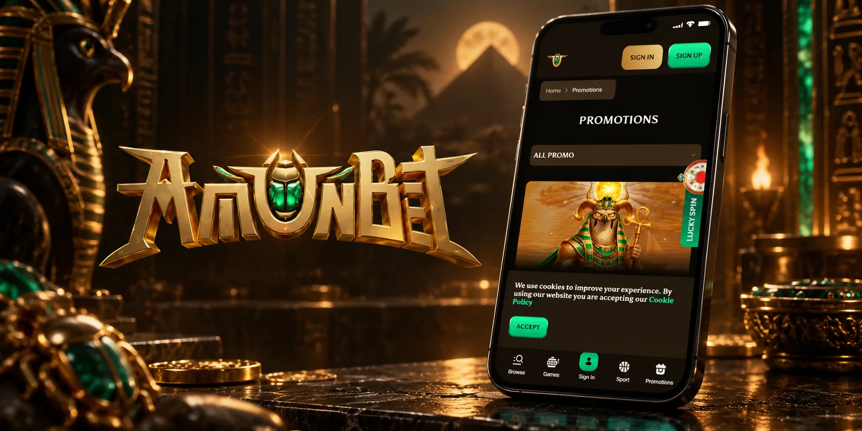 AmunBet Casino App-schermafbeelding